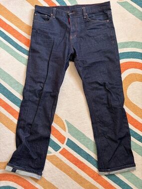 Active R/S Mens Straight Dark Blue Denim Jeans